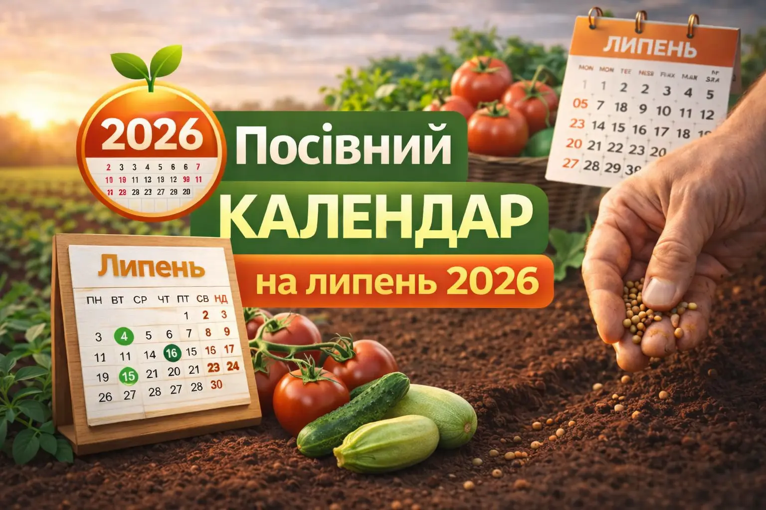 Посівний календар на липень 2026 - Roda.Media