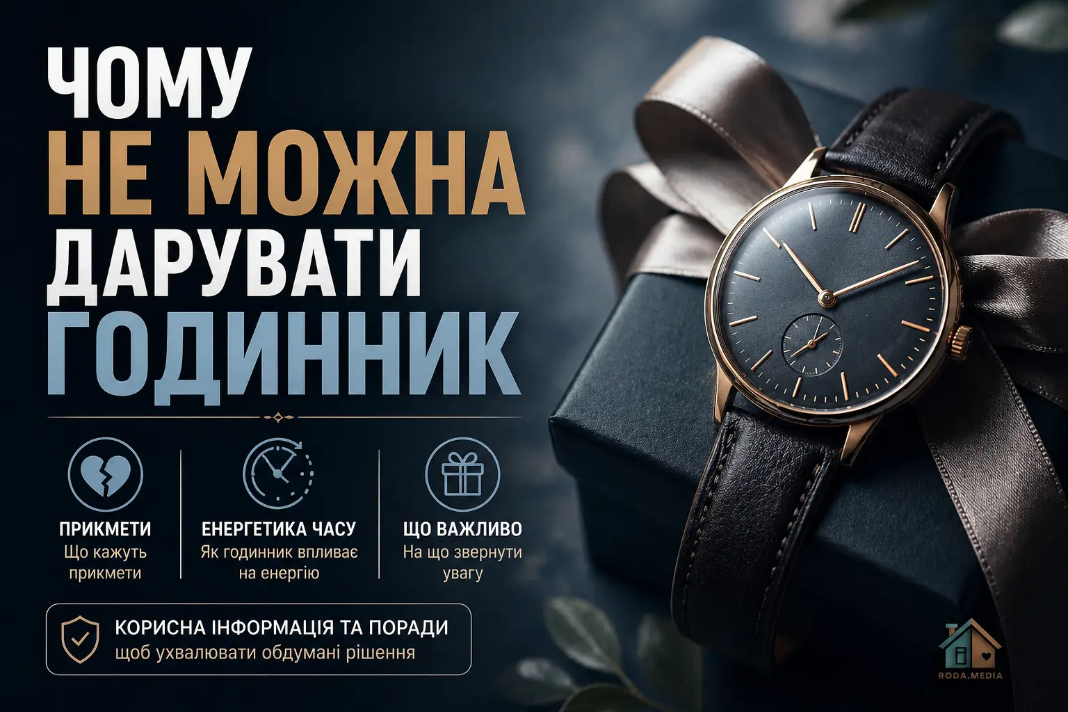 Чому не можна дарувати годинник - Roda Media