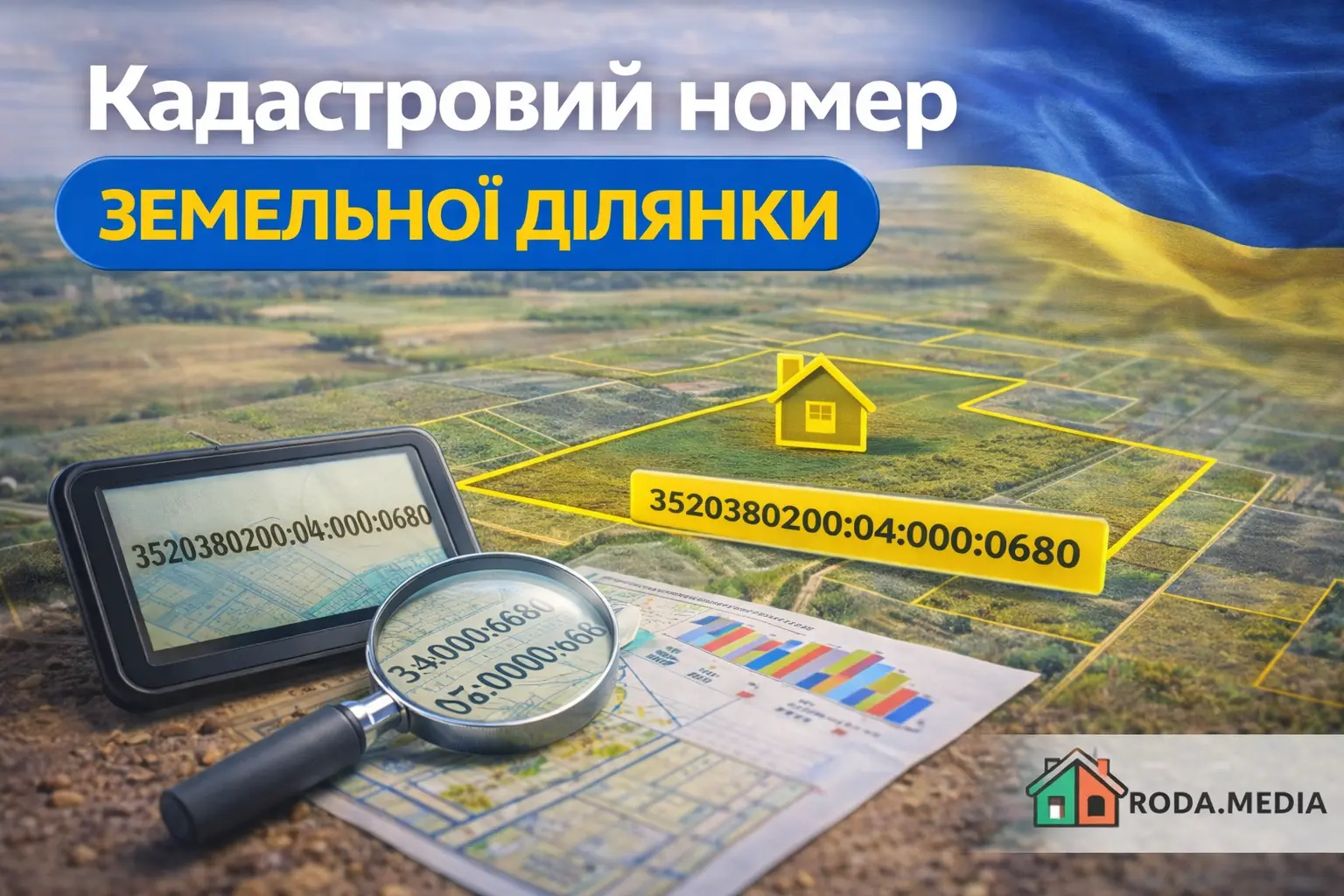 Кадастровий номер земельної ділянки - Roda Media
