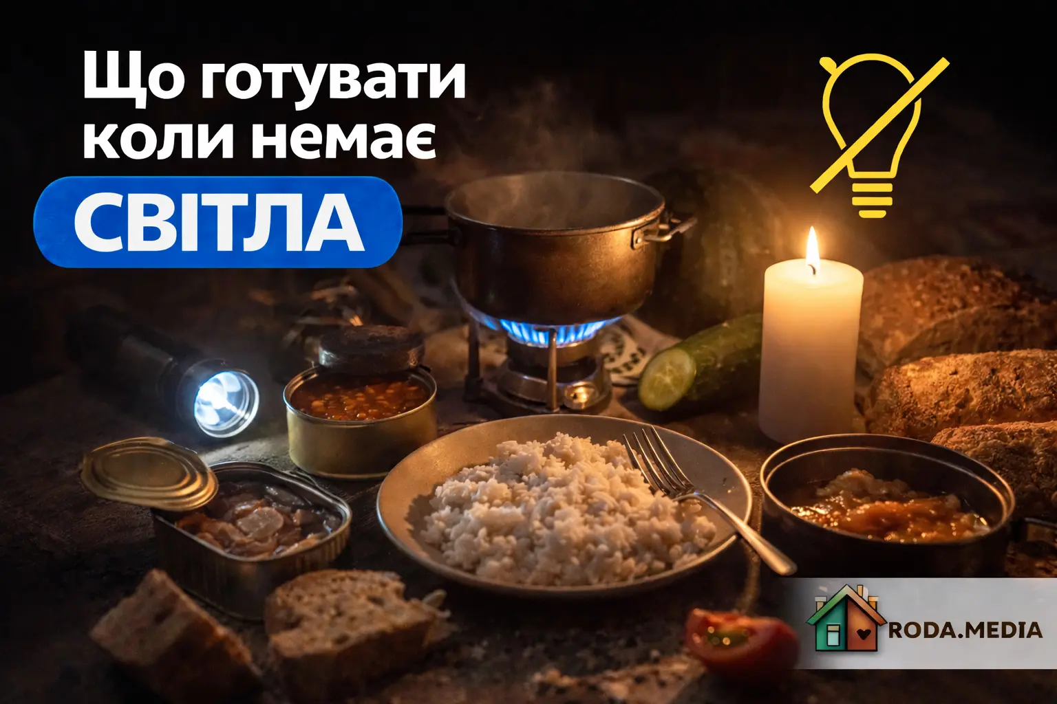Що готувати, коли немає світла - Roda Media