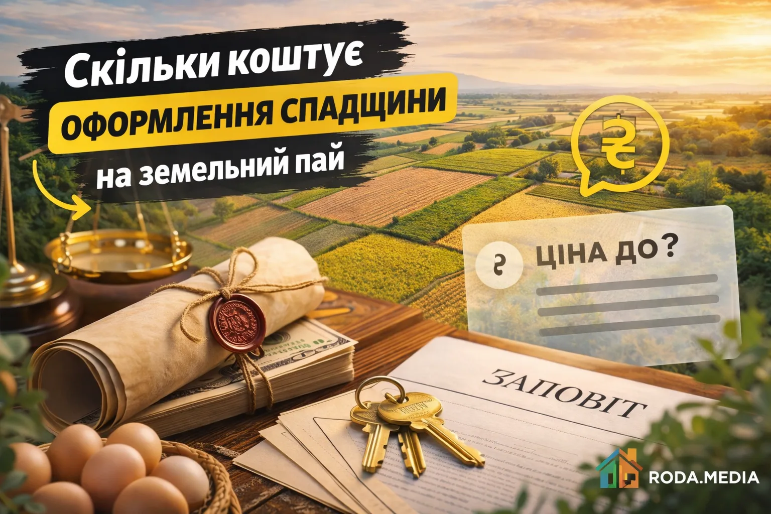 Скільки коштує оформлення спадщини на земельний пай - Roda Media