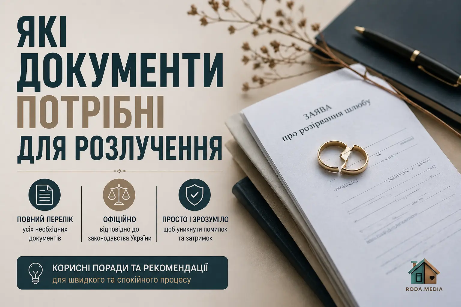 Які документи потрібні для розлучення у 2026 році - Roda Media