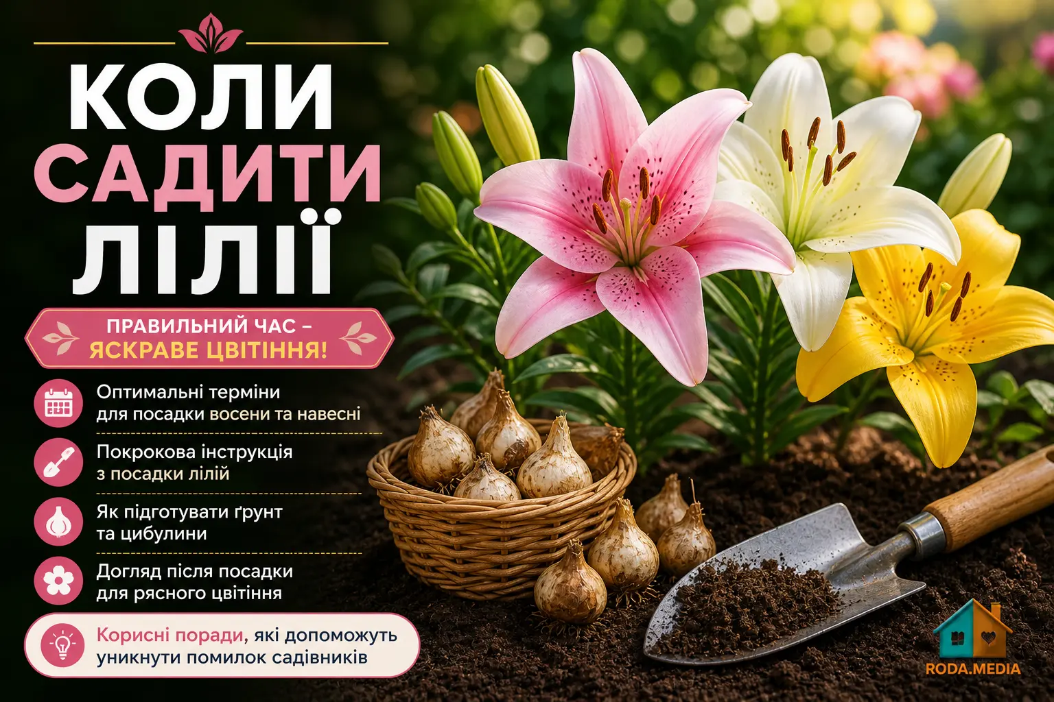 Коли садити лілії в 2026 році - Roda Media
