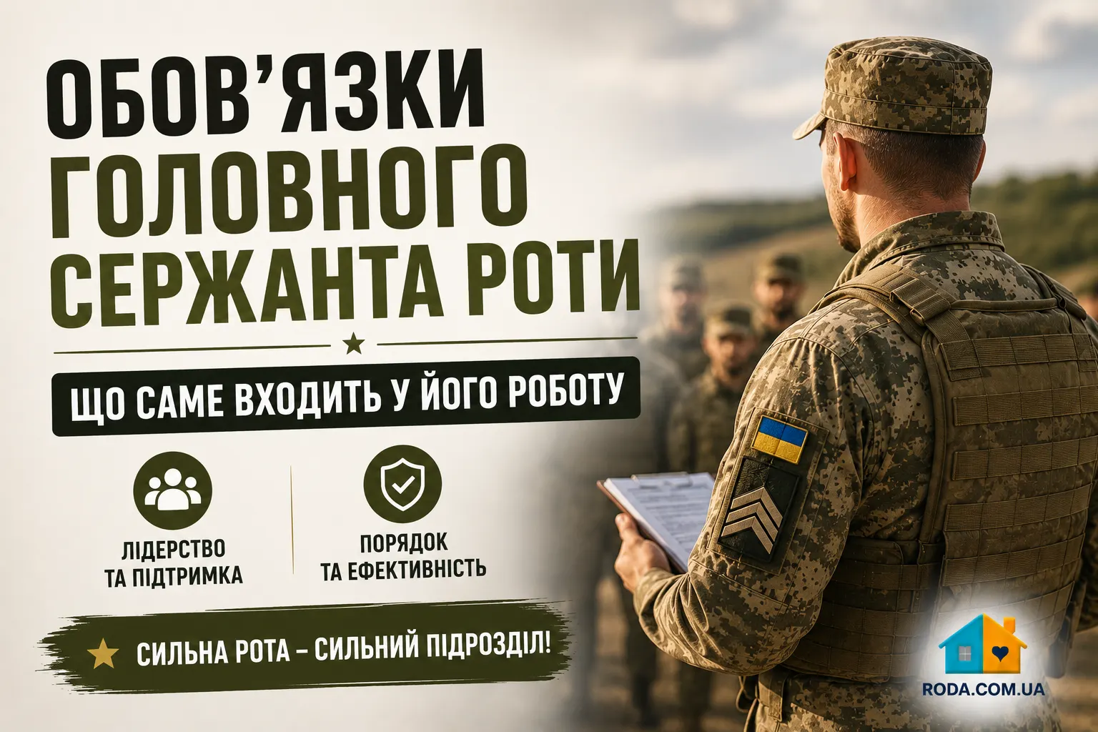 Обов’язки головного сержанта роти: що саме входить у його роботу - Roda Media