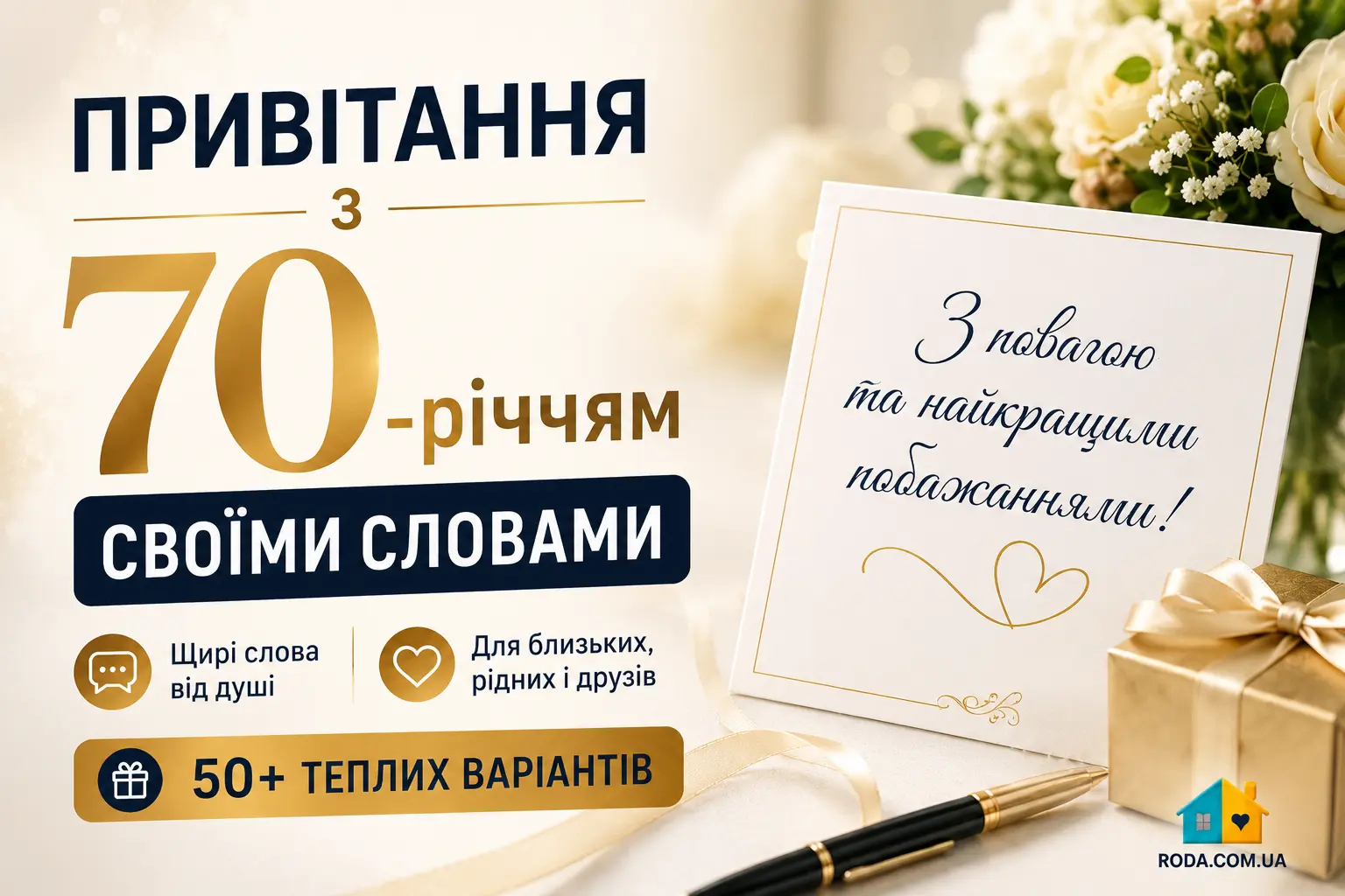 Привітання з 70-річчям своїми словами: 50+ теплих варіантів - Roda Media