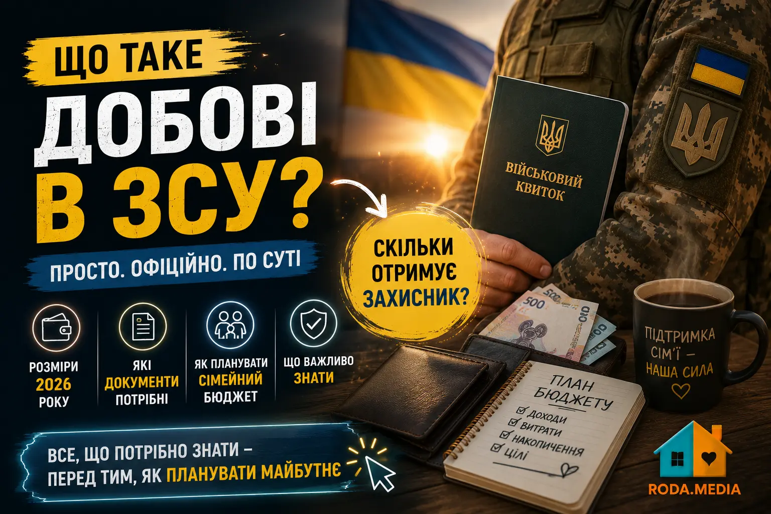 Що таке добові в ЗСУ: офіційне визначення, розміри 2026 року - Roda Media