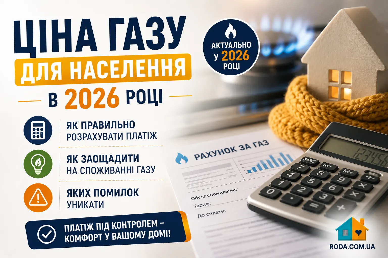 Ціна газу для населення в 2026 році: як правильно розрахувати платіж - Ukraine Daily
