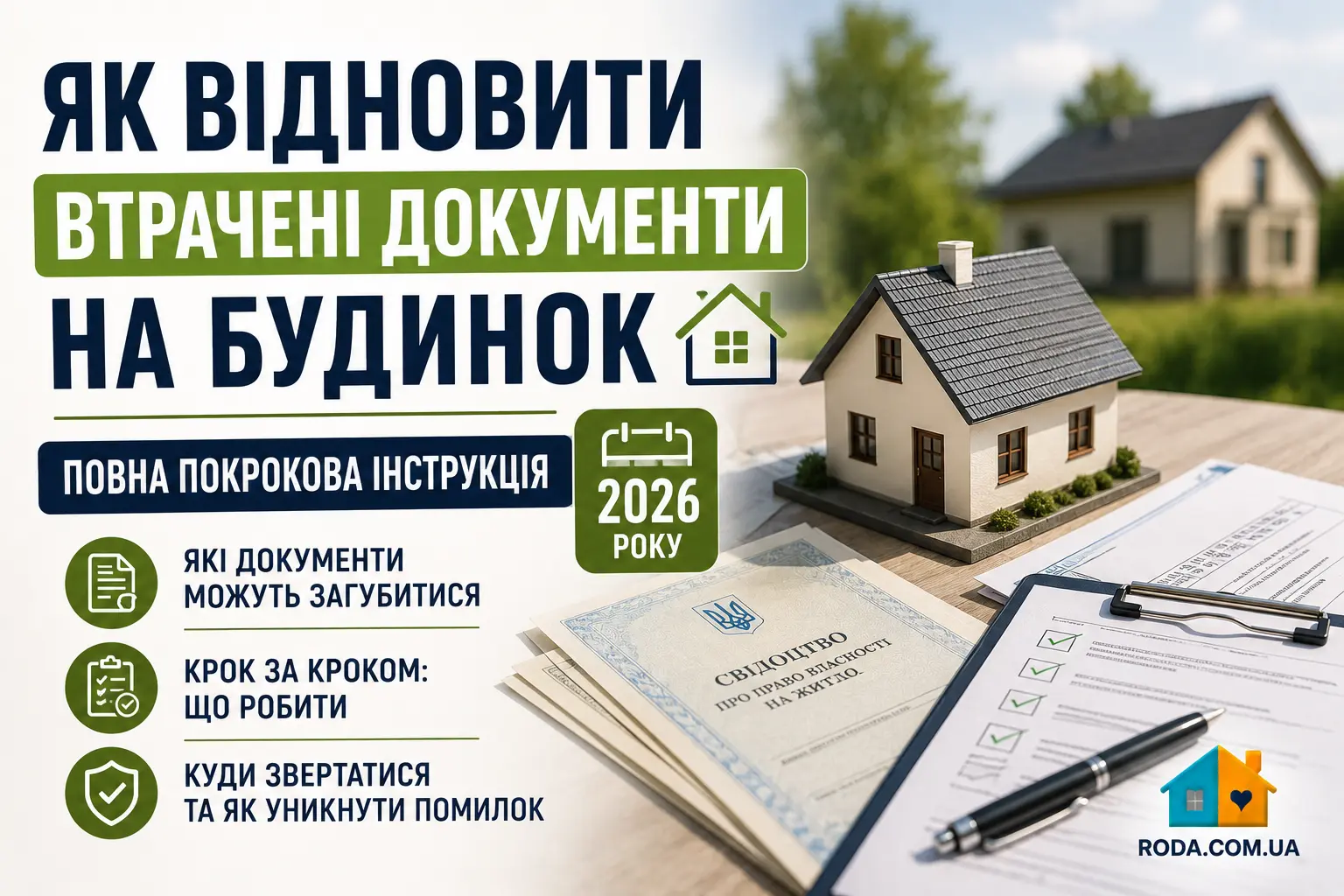 Як відновити втрачені документи на будинок: повна покрокова інструкція 2026 року - Roda Media