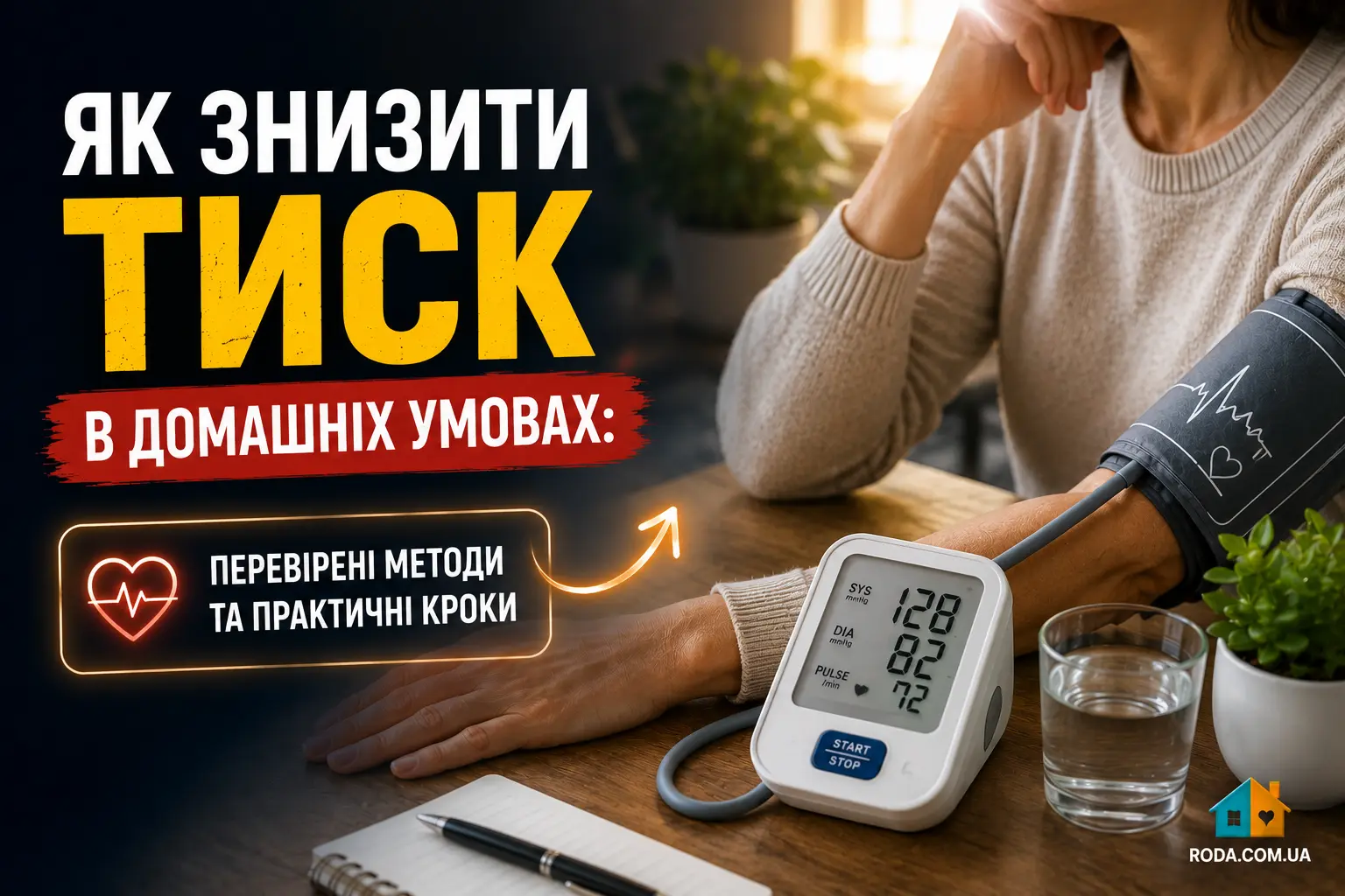 Як знизити тиск в домашніх умовах: перевірені методи та практичні кроки - Roda Media