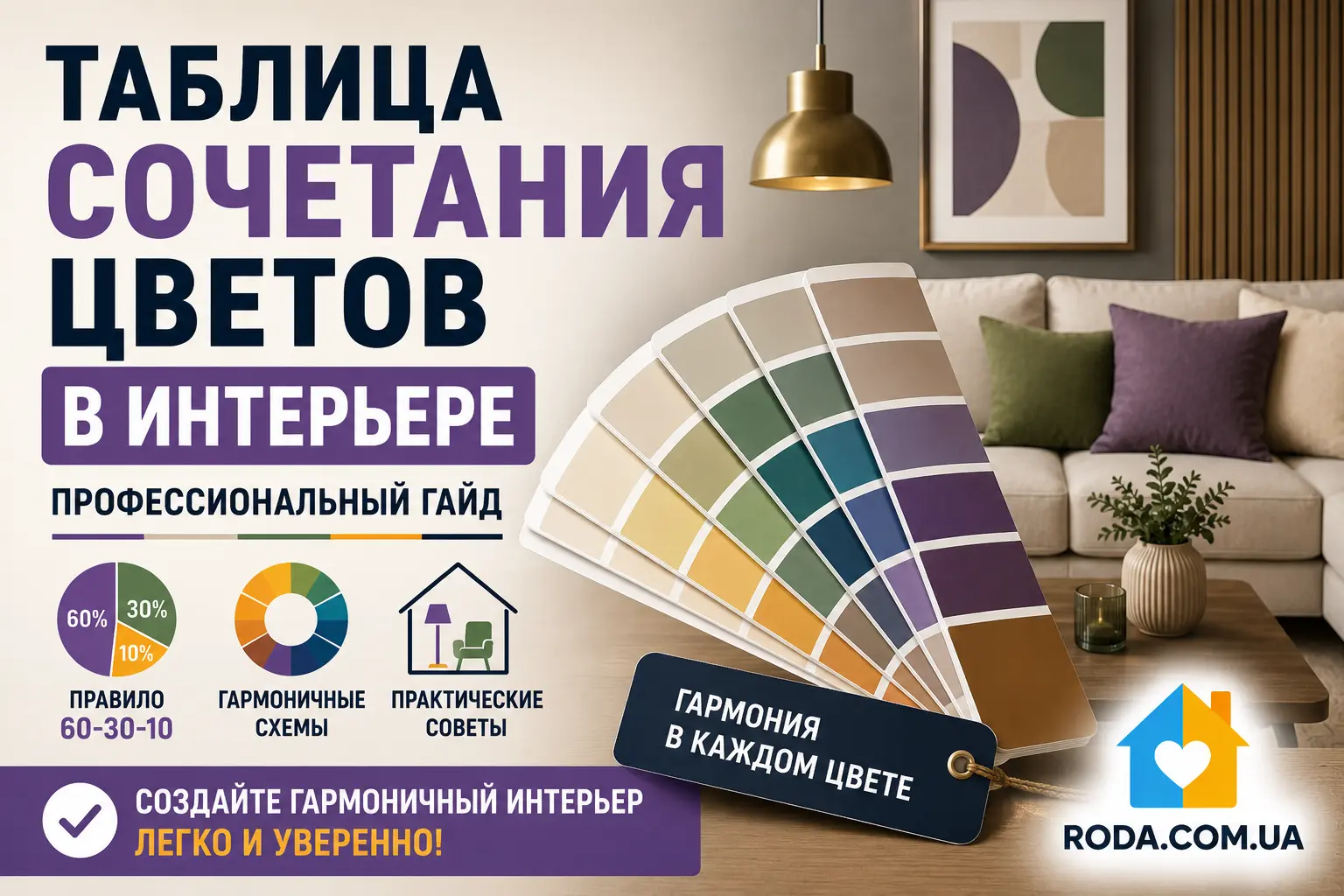 Таблица сочетаний цветов в интерьере: профессиональное руководство по созданию гармоничной палитры - Про HR