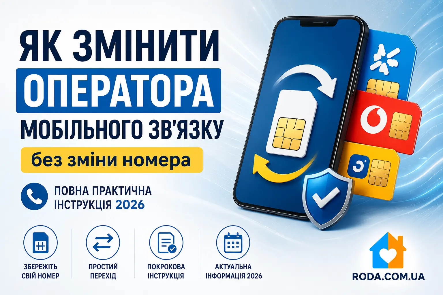 Як змінити оператора мобільного зв'язку без зміни номера - Roda Media