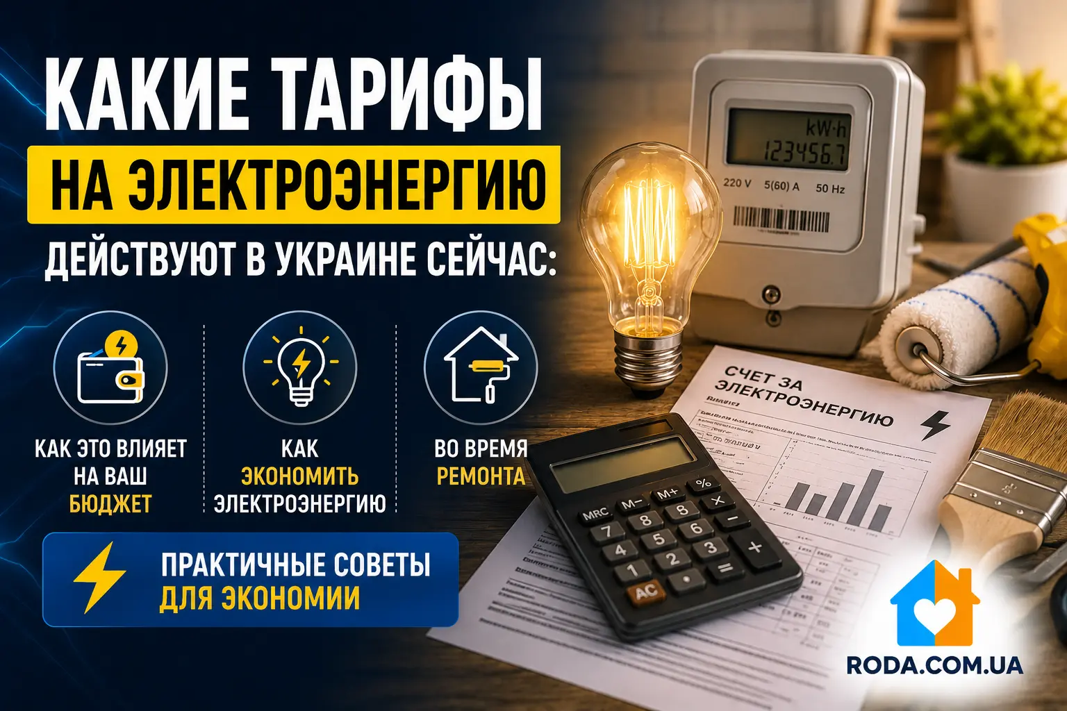 Какие тарифы на электроэнергию действуют сейчас в Украине - Roda Media